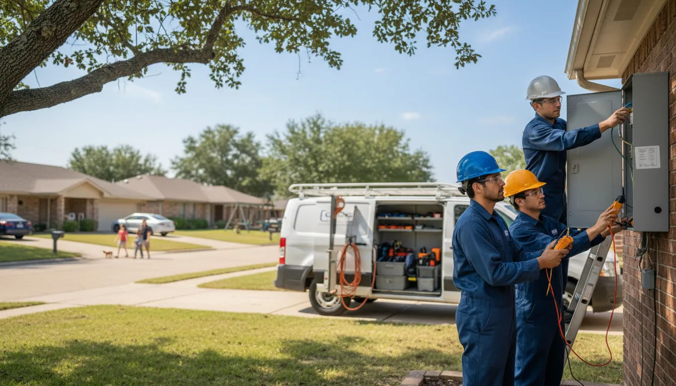 Certified electrician providing emergency electrical services in Broaddus, TX